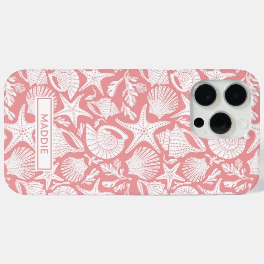 Coral Shells Personalized Case-Mate iPhone Case iPhoneケース (裏面 (横))