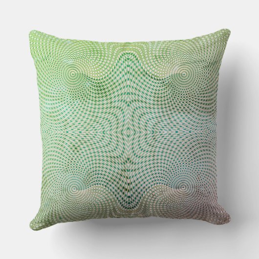 Coral Twirl Grunge Patina クッション (裏面)