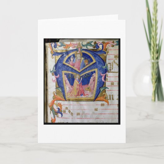 Corale/Graduale no.5 Historiatedのイニシャル「A」de ノートカード (正面)