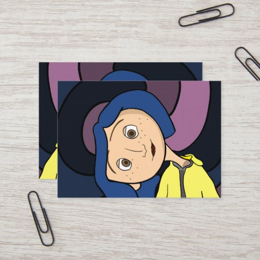 Coraline cartão de visita 名刺 (正面/裏面インサイチュ)