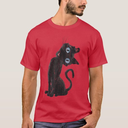 Coraline Cat Creepy Cat Cute Cat Meme Tシャツ (正面)