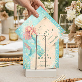 Corallight Mermaid Keepsake Baby Shower スタンダードカクテルナプキン