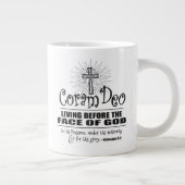 「Coram Deo」20オンスジャンボマグ(黒) ジャンボコーヒーマグカップ (右)