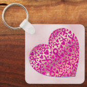 Corazón apoyo contra el Cáncer de Mama Camiseta キーホルダー (正面)