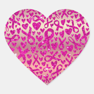 Corazón apoyo contra el Cáncer de Mama Camiseta ハートシール