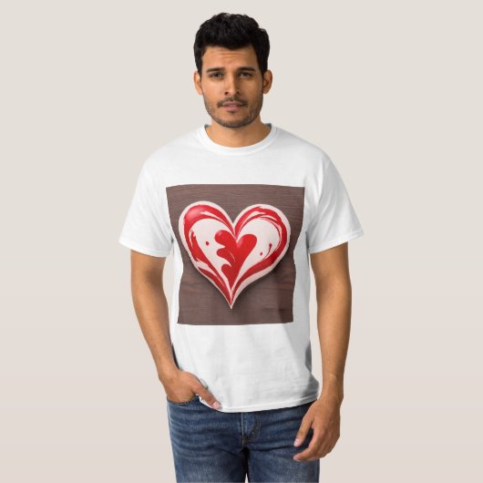 Corazón Artesanal en Madera Oscura Tシャツ (正面フル)
