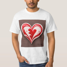 Corazón Artesanal en Madera Oscura Tシャツ