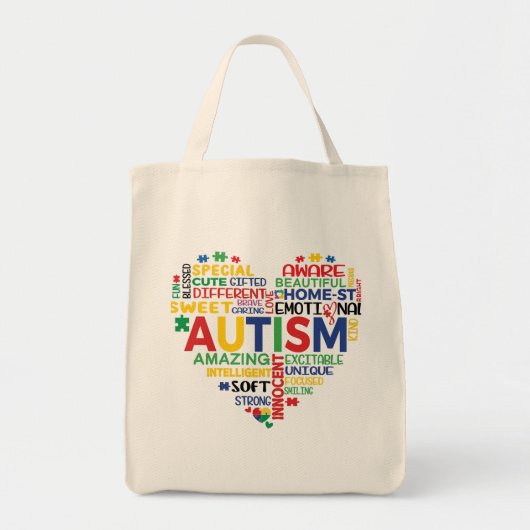 corazon autismo トートバッグ (正面)
