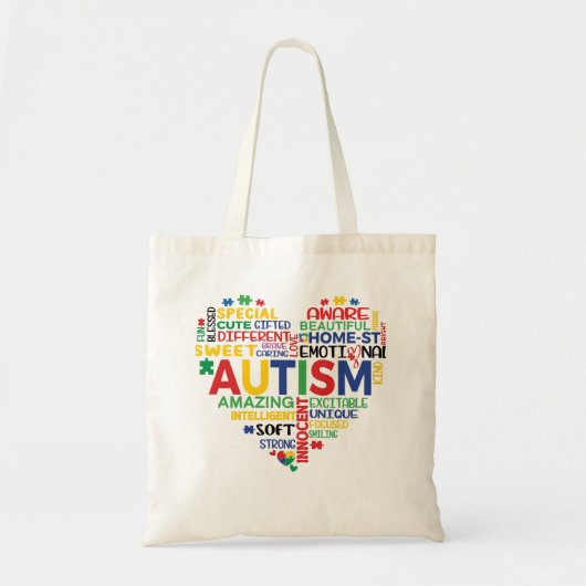 corazon autismo トートバッグ (正面)