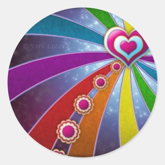 Corazón de colores ラウンドシール (正面)