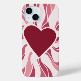 Corazón Minimalista iPhone 15ケース