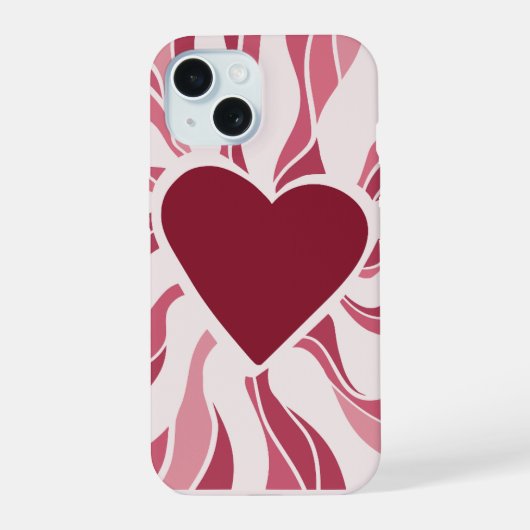 Corazón Minimalista iPhone 15ケース (裏面)
