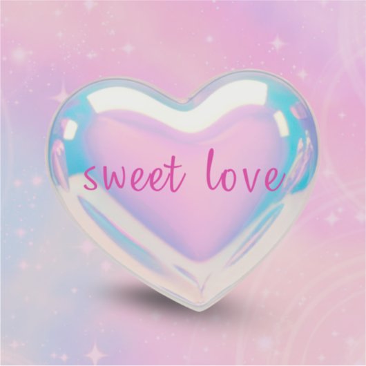 corazón rosa dulce amor  シール (正面)