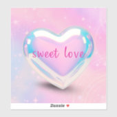 corazón rosa dulce amor  シール (シート)