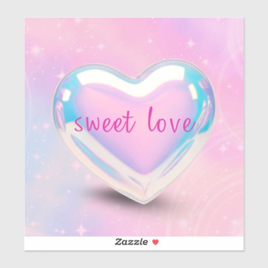 corazón rosa dulce amor  シール (シート)