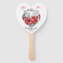 Corazón Vintage en Flor ハンドファン