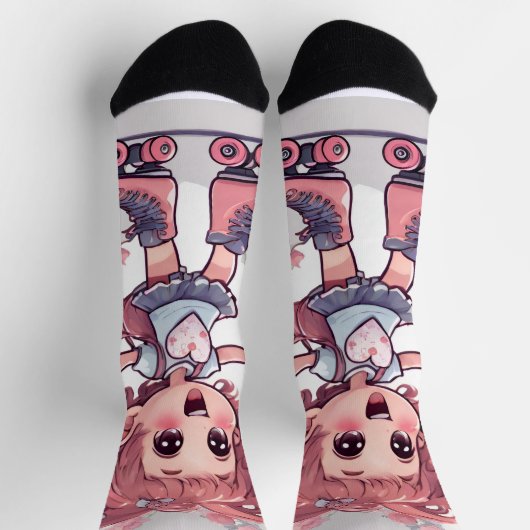 corazones pattern ソックス (上部)