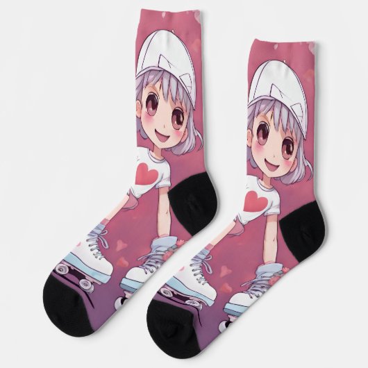 corazones pattern ソックス (左)