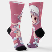 corazones pattern ソックス (傾斜あり)