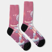 corazones pattern ソックス (右)