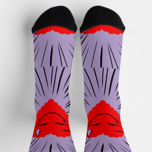 corazones pattern ソックス (上部)