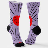 corazones pattern ソックス (傾斜あり)