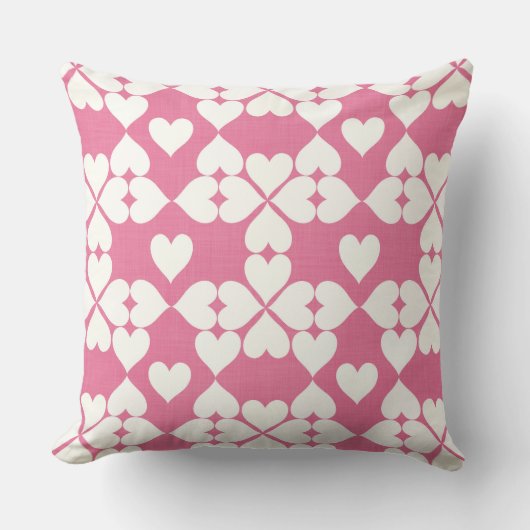 Corazones rosas クッション (正面)