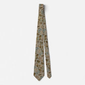 Corbata con mix de manchas de leopardo y tigre ネクタイ (正面)