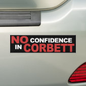 Corbett -黒いバンパーステッカーの自信無し バンパーステッカー (車上)
