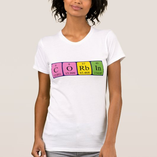 Corbinの定期的なテーブル名のシャツ Tシャツ (正面)