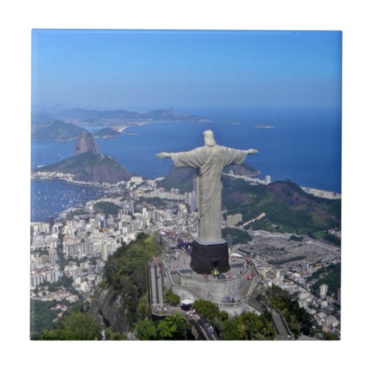 CORCOVADO山のキリスト タイル (正面)