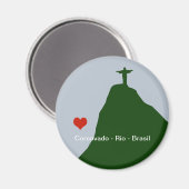 corcovado, christ statue, rio マグネット (正面/裏面)