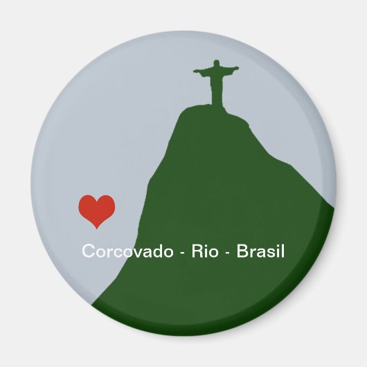 corcovado, christ statue, rio マグネット (正面)