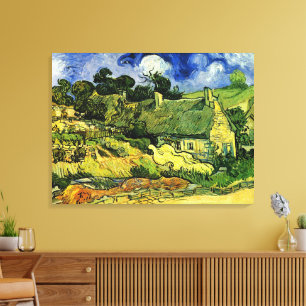 Cordevilleの茅葺きコテージVincent van Kawaii著 キャンバスプリント