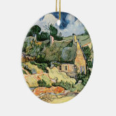 Cordeville Vincent vanゴッホの茅葺きコテージ セラミックオーナメント (右)