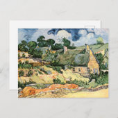 Cordeville Vincent vanゴッホの茅葺きコテージ ポストカード (正面/裏面)