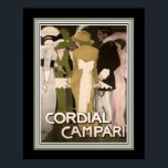 Cordial Compari Vintage Ad Poster ポスター<br><div class="desc">ヴィンテージの心身比較パーティー時間広告。ポスターは他のサイズで利用可能。</div>