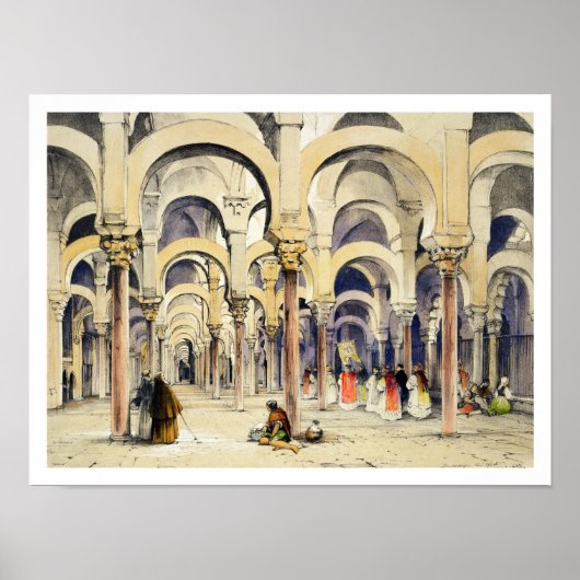 Cordobaのモスク, 'スペインのスケッチ', engra ポスター (正面)