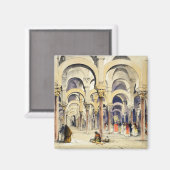 Cordobaのモスク， 'スペインのスケッチ', engra マグネット (正面/裏面)