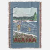 Cordova、アラスカ-はえの漁師 スローブランケット (正面縦)