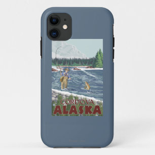 Cordova、アラスカ-はえの漁師 iPhone 11 ケース