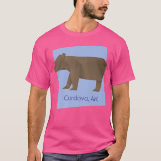 Cordova AK Brown Origami Bear Abstract Geometrical Tシャツ
