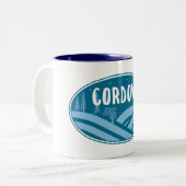 Cordova Alaska Outdoors ツートーンマグカップ (正面左)