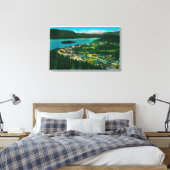 Cordova, AlaskaCordova, AKのタウンビュー キャンバスプリント (インサイチュ (寝室))