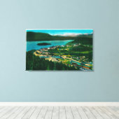 Cordova, AlaskaCordova, AKのタウンビュー キャンバスプリント (インサイチュ (ウッドフロア))