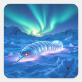 Cordova Iceworm Alaska Cryptid スクエアシール (正面)
