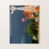 Cordova Nebraska.クリスマスグリーティングジグソーパズル ジグソーパズル (縦)