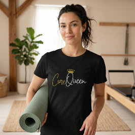 Core Queen Pilates T-shirt - Workout Quote Tシャツ