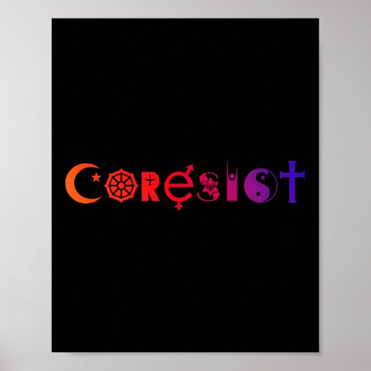 Coreist Shirt Resit Hateアンチファシスト#resist ポスター (正面)