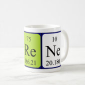 Corene期別テーブル名mug コーヒーマグカップ (正面右)